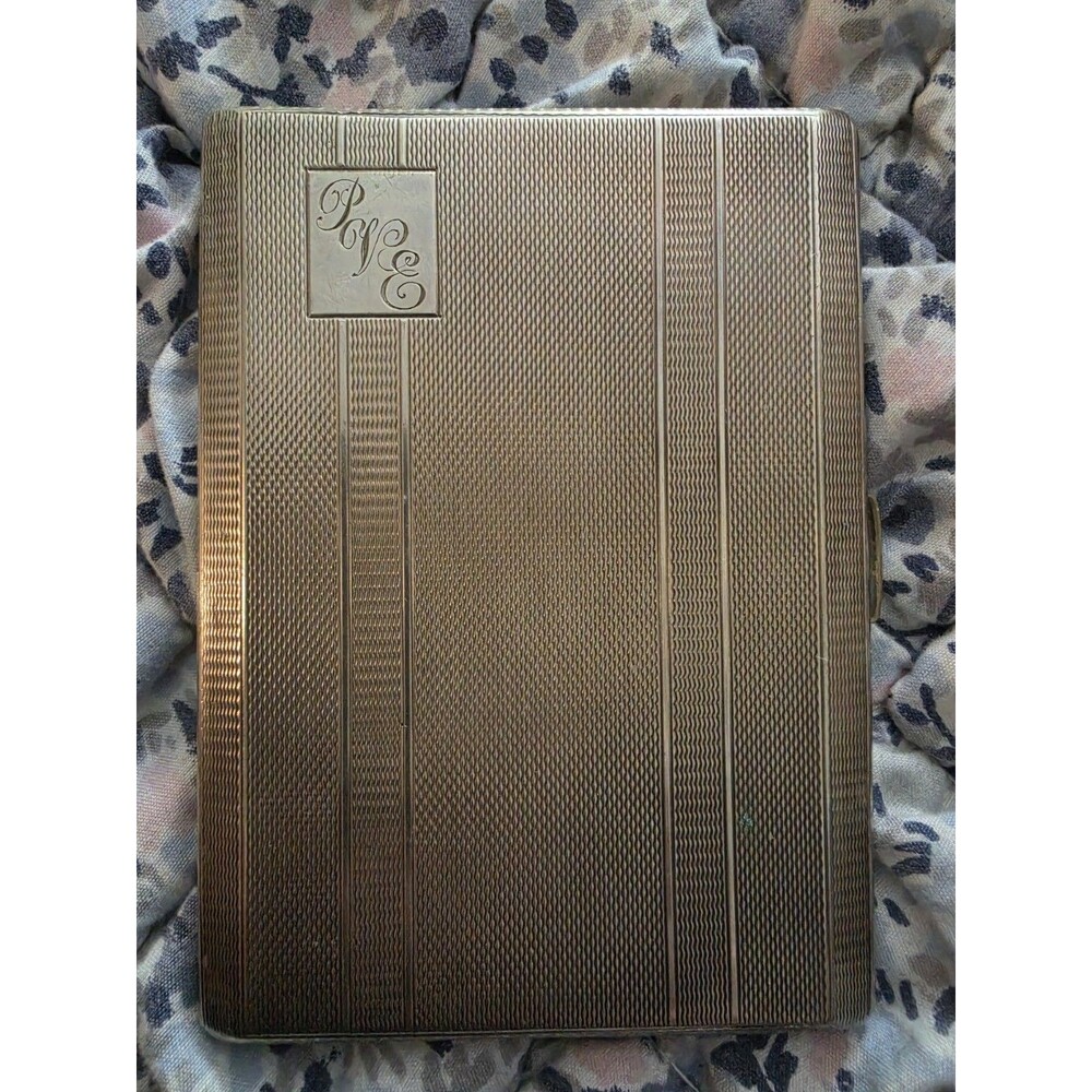 Vintage 50s English EPNS Silver Tone Cigaret Case